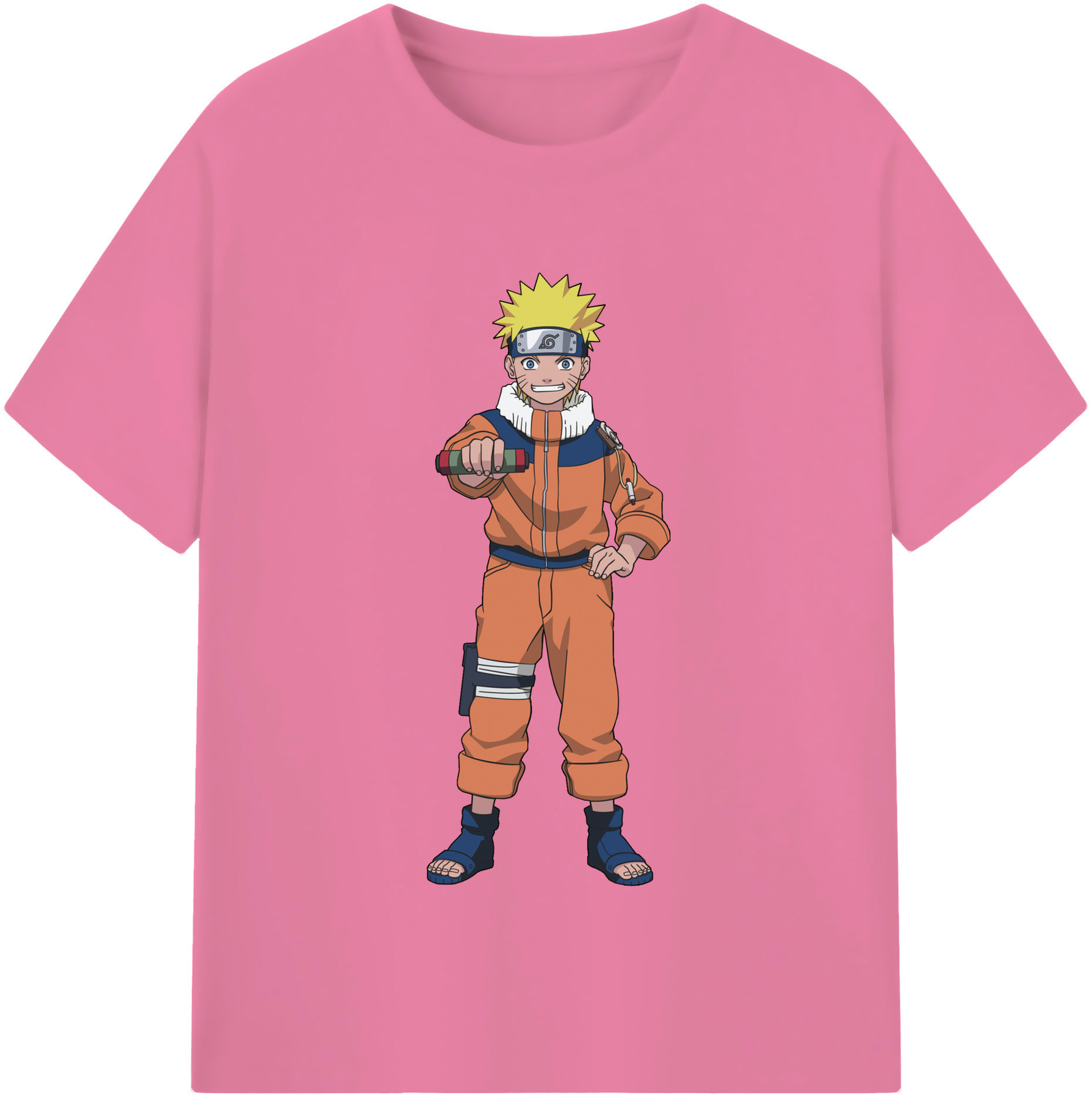（画像用） NARUTO -ナルト- うずまき ナルト Uzumaki Naruto 綿100％半袖Tシャツ（フロントプリント）